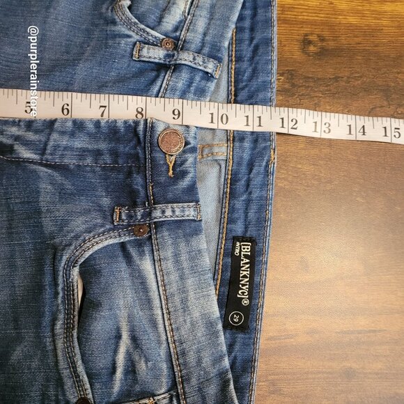 Blanknyc intro Jeans 29 Mid Rise Skinny Tummy Control Raw Step Hem Medium Light - Picture 9 of 14